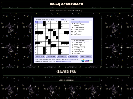 crossword screenshot