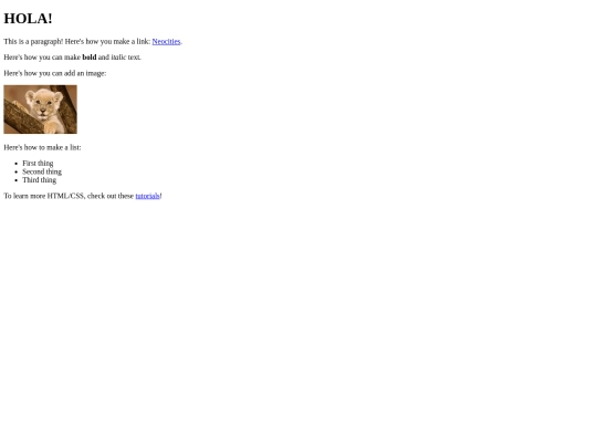 index screenshot