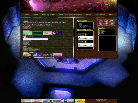 links screenshot
