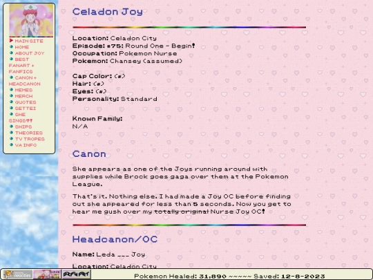 nursejoyshrine/canon/celadon screenshot