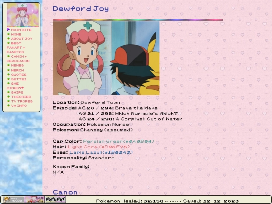 nursejoyshrine/canon/dewford screenshot