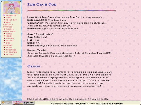 nursejoyshrine/canon/icecave screenshot