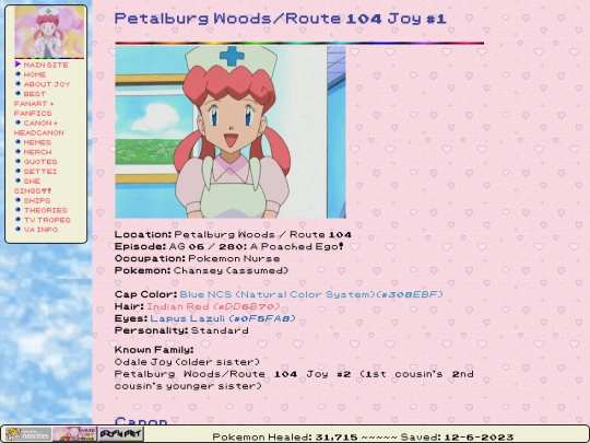 nursejoyshrine/canon/route104 screenshot