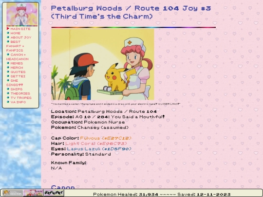 nursejoyshrine/canon/route1043 screenshot