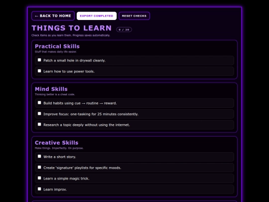 learn screenshot