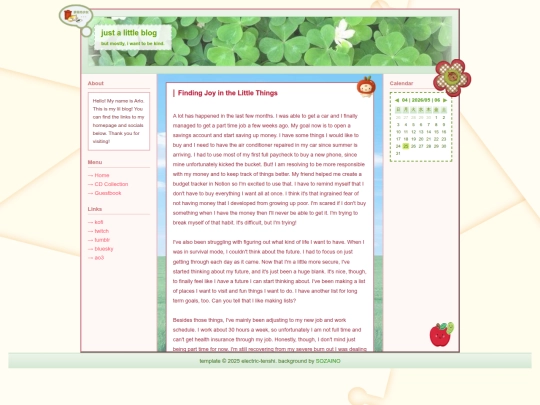 blog screenshot
