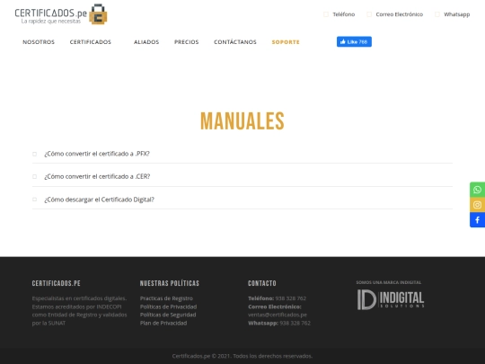 certificados/herramientas-y-manuales screenshot