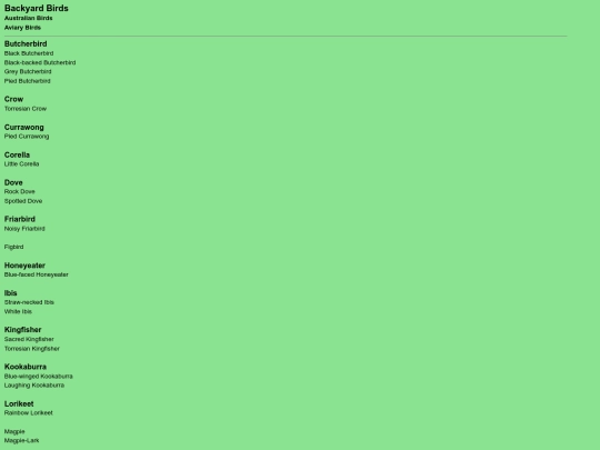 birds/backyardcontents screenshot