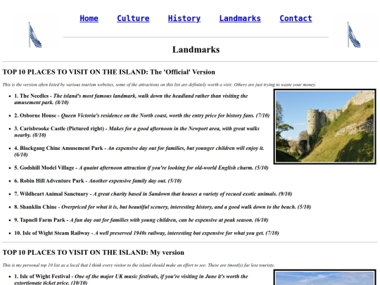 landmarks screenshot