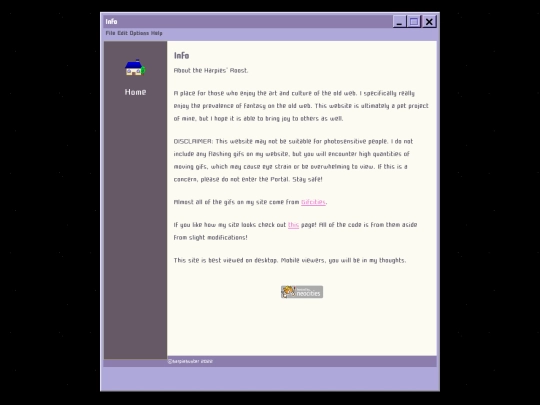 info screenshot