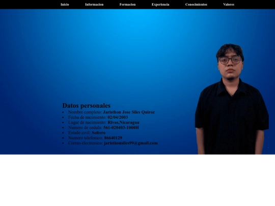CV_Jaristhon_Siles/Informacion screenshot