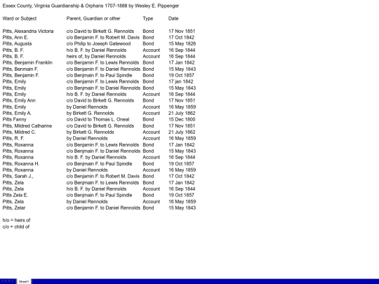 Essex County Virginia Guardianship & Orphans screenshot