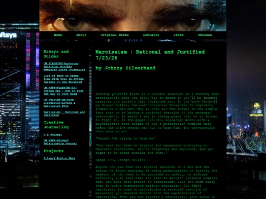 justifyingnarcissism screenshot