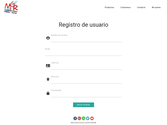 formularioRegistro screenshot