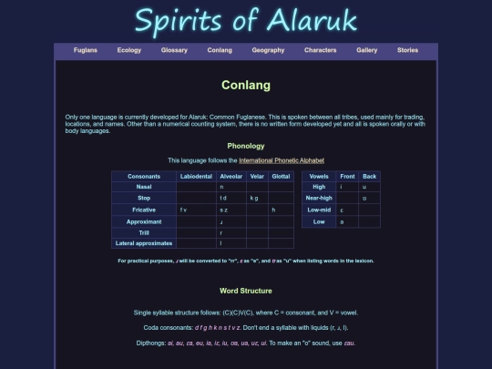 conlang screenshot