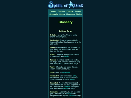 glossary/mobile screenshot