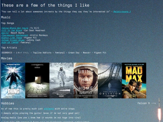 interests screenshot