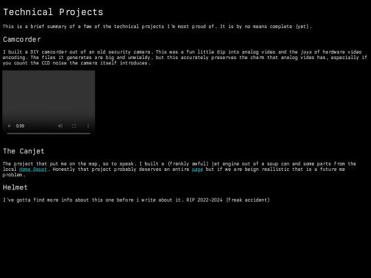 projects screenshot