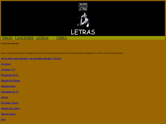 intranet/letras screenshot