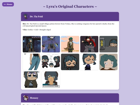 Characters screenshot