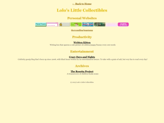 links screenshot