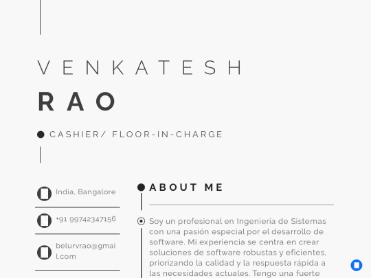 Resume screenshot