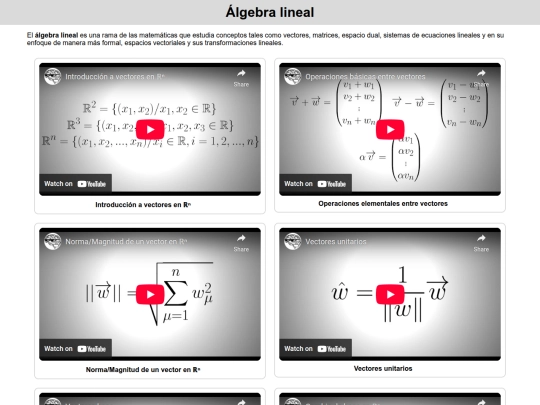 Courses/LinearAlgebra screenshot