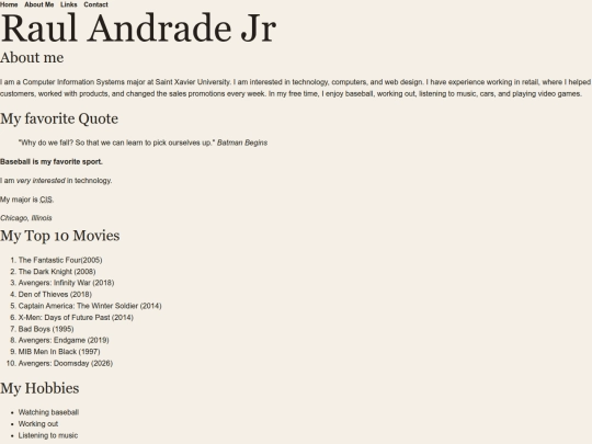 pages/aboutme screenshot
