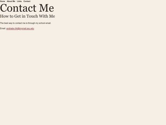 pages/contact screenshot