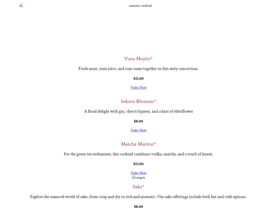 drinks screenshot