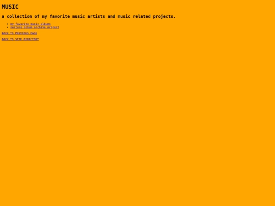 main-pages/things-i-like/music-pages/music-index screenshot