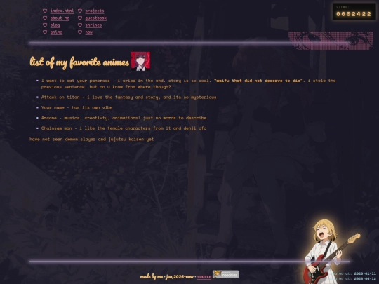 pages/anime screenshot