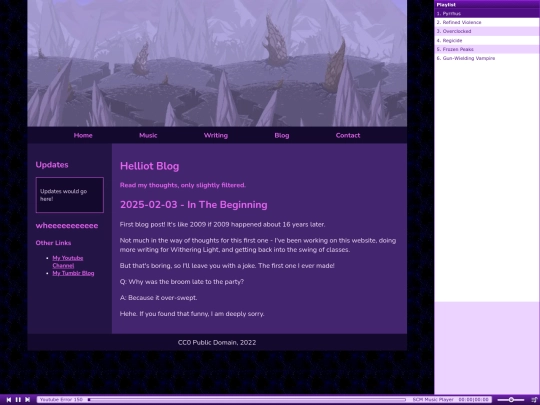 Blog screenshot