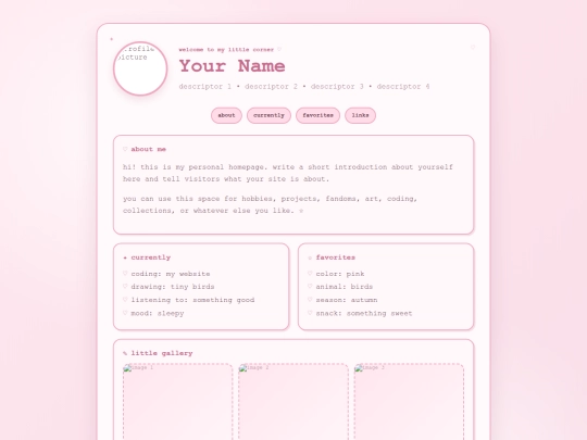 demos/cute-homepage screenshot