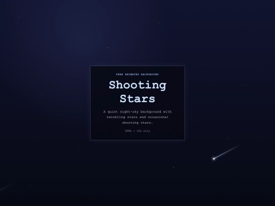 demos/shooting-stars screenshot
