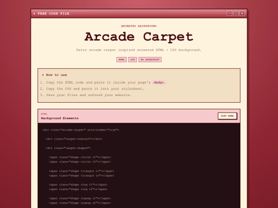 free-backgrounds/arcade-carpet screenshot