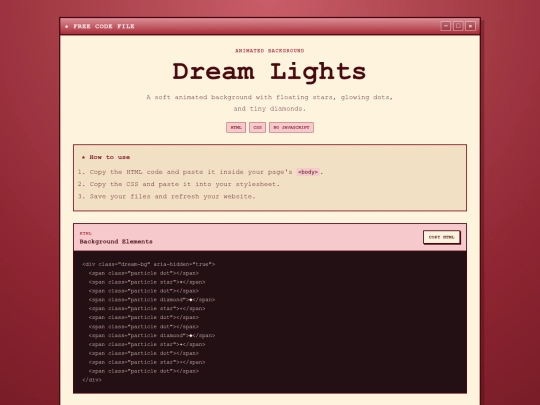 free-backgrounds/dream-lights screenshot