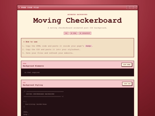free-backgrounds/moving-checkerboard screenshot