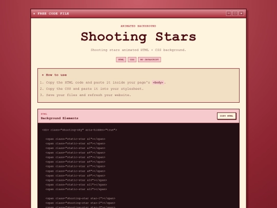 free-backgrounds/shooting-stars screenshot