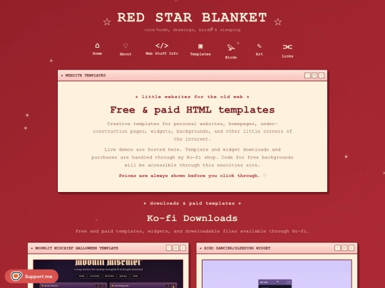templates screenshot