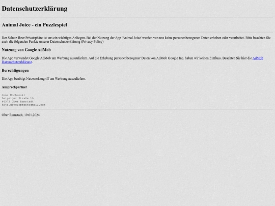 animals/privacy screenshot