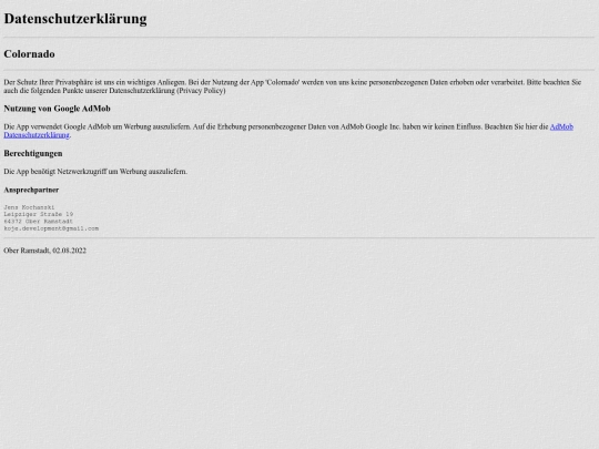 colornado/privacy screenshot