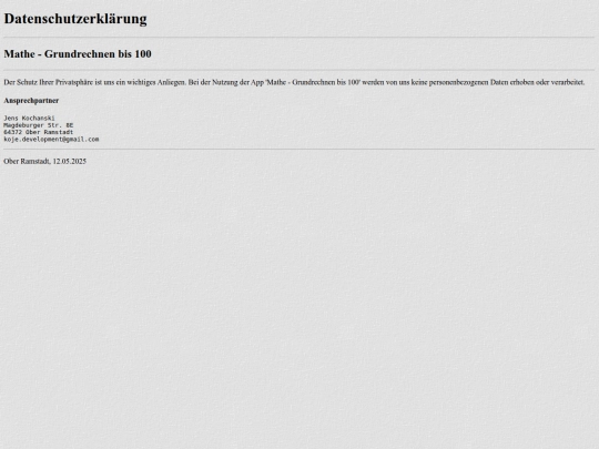 mathe/privacy screenshot