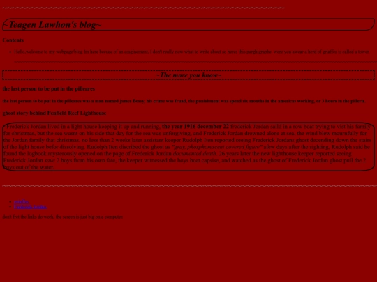 Blog screenshot
