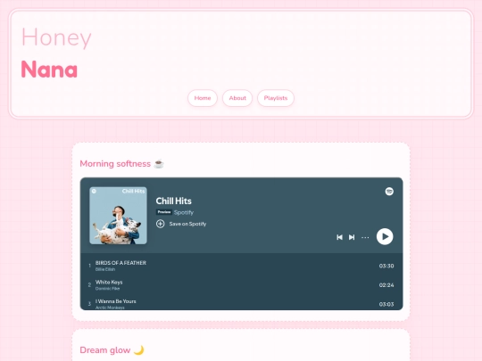playlists screenshot