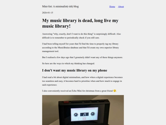 blog/albums screenshot