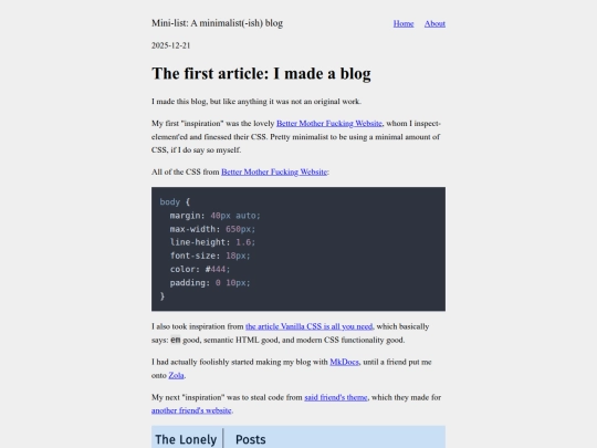 blog/the-first-article screenshot