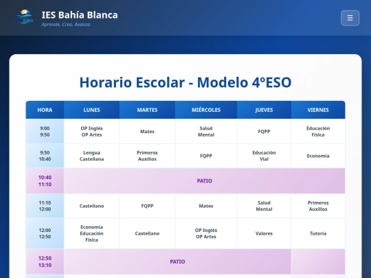 horario screenshot