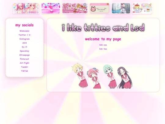 Socials screenshot