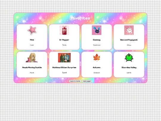 favorites screenshot